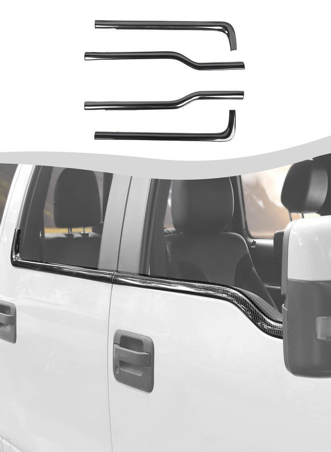 SQQP غطاء قالب عتبة النافذة SQQP، 4 قطع، متوافق مع فورد F150 رابتور 2009-2014 (ألياف الكربون) - Image 1