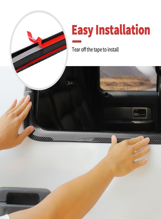SQQP غطاء قالب عتبة النافذة SQQP، 4 قطع، متوافق مع فورد F150 رابتور 2009-2014 (ألياف الكربون) - Image 5