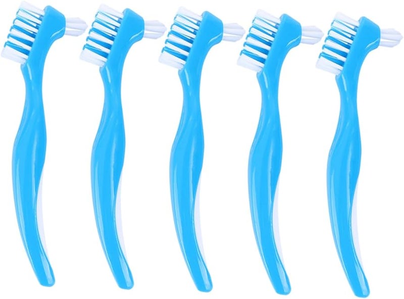 5pcs Portable Denture Toothbrush Set Easy to Clean Comfortable Brush for Stains - Image 1