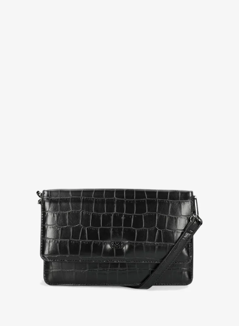 مكس حقيبة كروس بودي بنقوش مع حزام قابل للتعديل وإغلاق بالغطاء