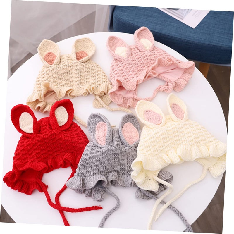 Grey Knitted Hat For Newborn Baby Boy Girl Warm Winter Head Protector - Image 5