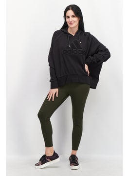 Adidas Women Plus Size Brand Logo Long Sleeve Sweatshirt, Black  - Image 2