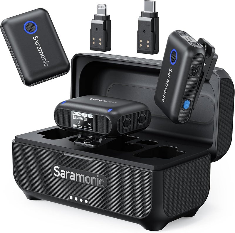 Saramonic BLINK500B2+ Wireless Lavalier Microphone System for iPhone, Android, and Cameras - 492ft Range, 20h Battery Life - Image 1