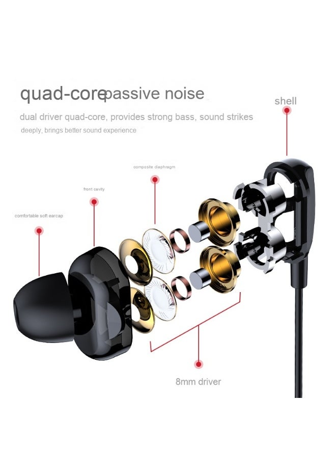 Generic USB C Headphones In Ear TPYE C Earphones HiFi Stereo Noise reduction Earphones with Mic and Volume Control Headphones  - Image 3