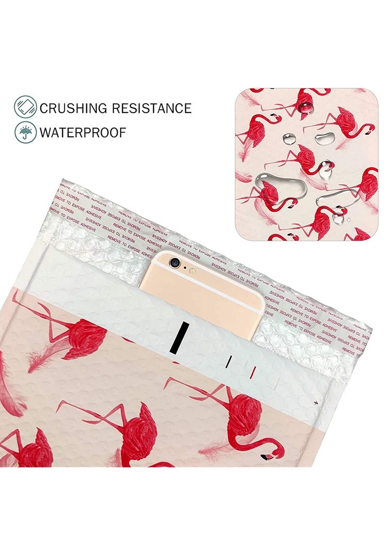 SYOSI - Poly Bubble Mailers Self Seal Padded Envelopes Waterproof Thicken Envelopes Pack of 25, 10x 13 Inch Pink Flamingo - Image 1