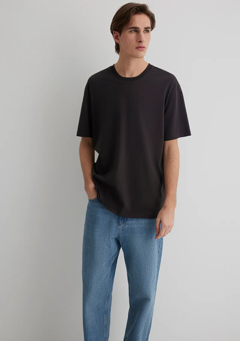 مافي Brown Basic T-Shirt