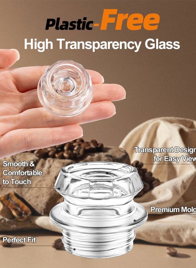 Mereza Coffee Percolator Glass Top Replacement Glass Knob Top for Coletti, Gsi, Coleman, Eurolux, Stansport, Texsport, Elite, Stovetop Coffee Percolator with Filter - Image 3