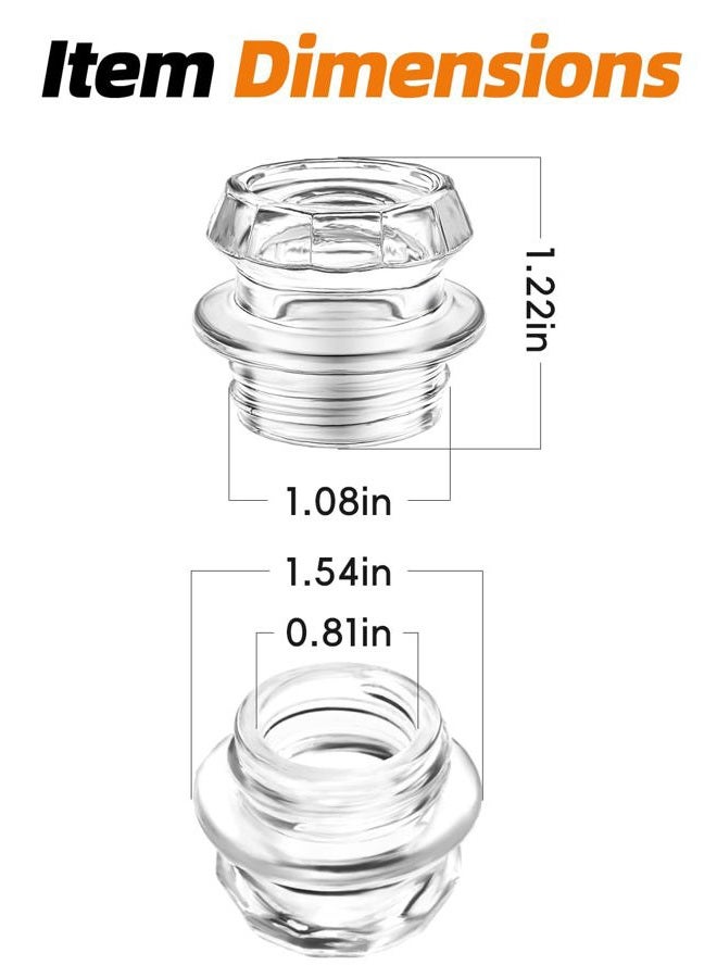 Mereza Coffee Percolator Glass Top Replacement Glass Knob Top for Coletti, Gsi, Coleman, Eurolux, Stansport, Texsport, Elite, Stovetop Coffee Percolator with Filter - Image 2
