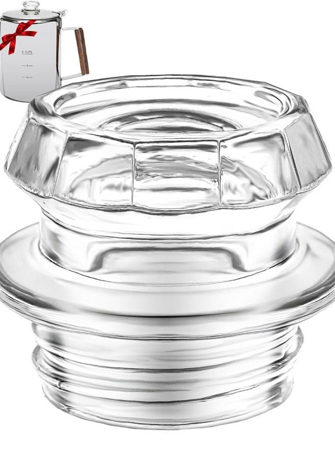 Mereza Coffee Percolator Glass Top Replacement Glass Knob Top for Coletti, Gsi, Coleman, Eurolux, Stansport, Texsport, Elite, Stovetop Coffee Percolator with Filter - Image 1