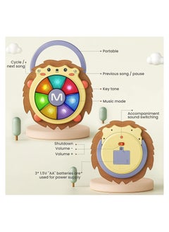 KASTWAVE Kids Music Drum Toy with Sound and Light, Musical Toy Electronic Musical Drum for Baby, Sensory Activity Toys, Baby Activity Gift for Boy Girl 18 Months (Hedgehog)  - Image 3