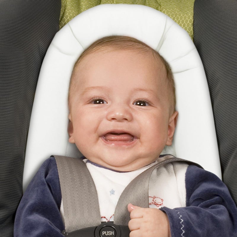 Pro Goleem إدخال مقعد السيارة للأطفال برو غوليم، دعم جسم الطفل للأطفال الصغار، إدخال مقعد السيارة الناعم للأطفال الخدج، 2 في 1 قابل للعكس، مثالي لمقاعد السيارة، عربات الأطفال، الأرجوحات، وردي وأبيض - Image 3