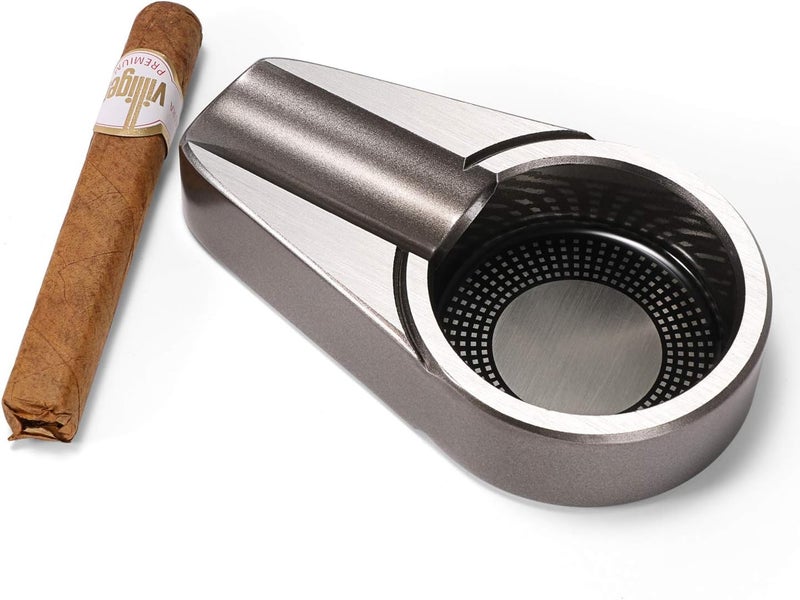 CiTree Cigar Travel Ashtray, Metal (Silver) - Image 3