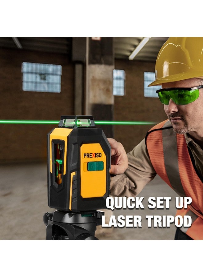 Prexiso PREXISO 360° Laser Level with Tripod, 100Ft Self Leveling Cross Line Laser- Green Horizontal Line for Construction, Floor Tile, Renovation with Target Plate, Green Glasses, Carry Bag, 4 AA Batteries  - Image 3