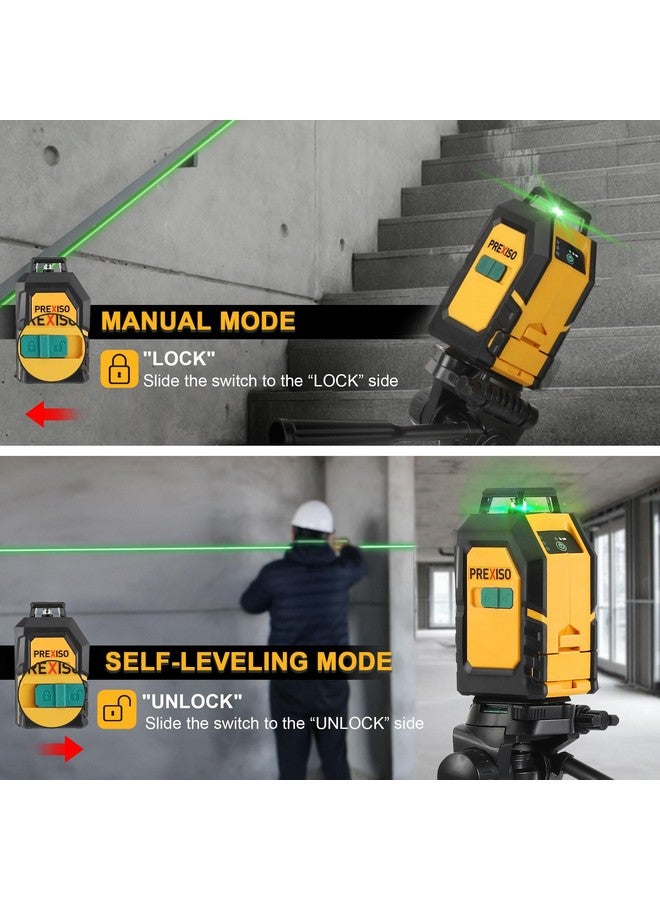 Prexiso PREXISO 360° Laser Level with Tripod, 100Ft Self Leveling Cross Line Laser- Green Horizontal Line for Construction, Floor Tile, Renovation with Target Plate, Green Glasses, Carry Bag, 4 AA Batteries  - Image 4
