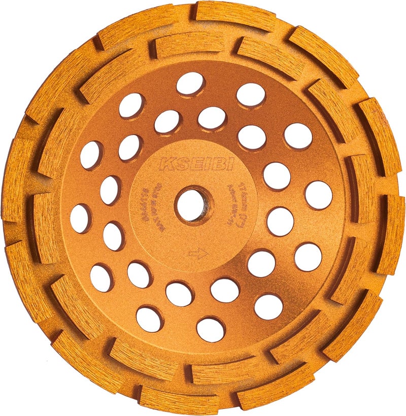 KSEIBI 644118 Diamond Concrete Grinding Wheel 7" x 5/8"-11 for Polishing and Cleaning Stone Concrete Surface, Cement, Marble, Rock, Granite, and Thinset Removing, Angle Grinder Wheels Cup - Image 1