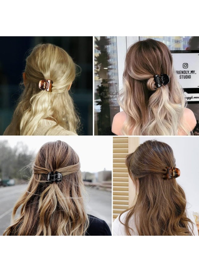 6 أجزاء من قبضة الشعر ، 1.4 بوصة ، أسود بني ، مضاد للانزلاق ، قبضة قوية ، مناسبة للشعر السميك / المتوسط السميك ، الإناث / الفتيات ، 6 حزم - Image 3