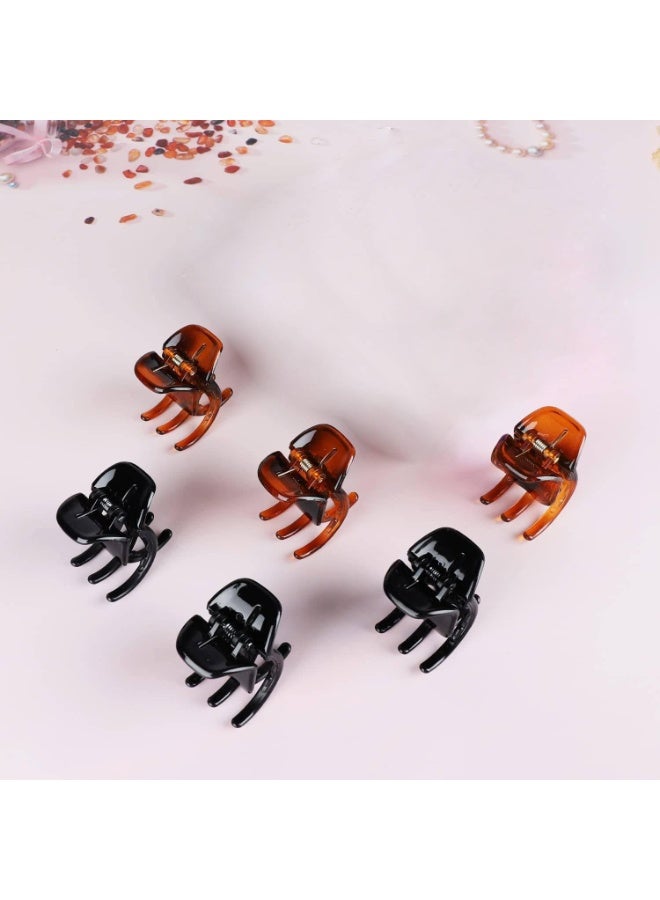 6 أجزاء من قبضة الشعر ، 1.4 بوصة ، أسود بني ، مضاد للانزلاق ، قبضة قوية ، مناسبة للشعر السميك / المتوسط السميك ، الإناث / الفتيات ، 6 حزم - Image 5