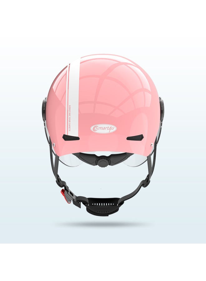 Smart4u Helmet, Electric Bicycle And Motorcycle Helmet, All-season, Safety Helmet For Adults, Men And Women, Half Helmet, Eh10 Pink - Image 5