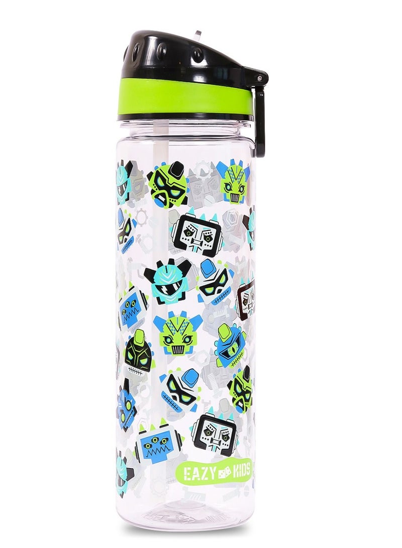 Eazy Kids Tritan Water Bottle w/ Carry handle Gen Z-Black 650ml - Image 1