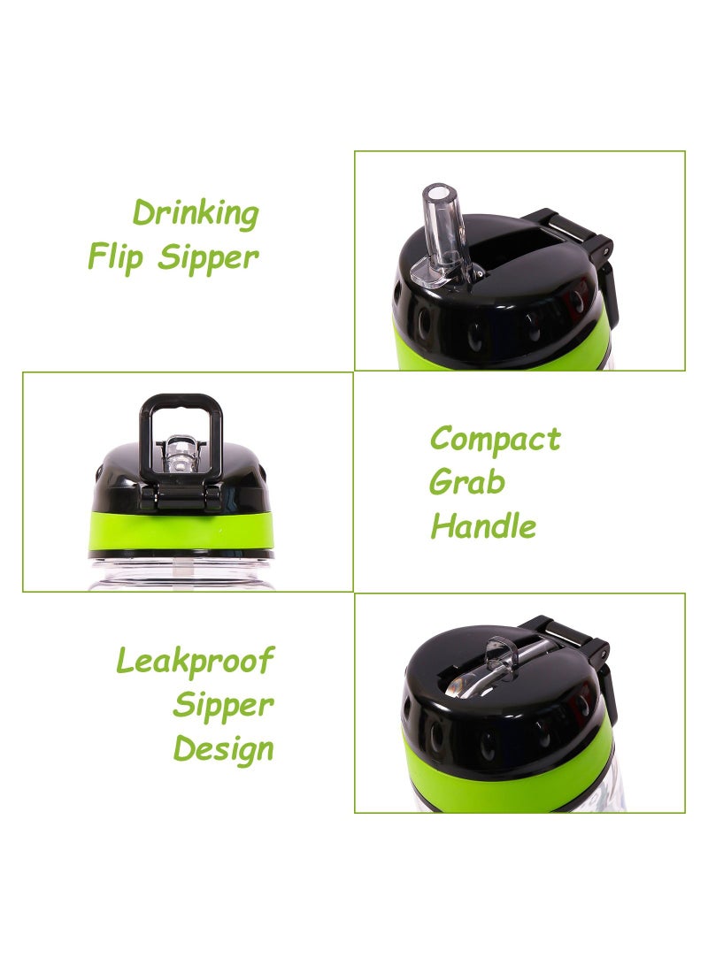 Eazy Kids Tritan Water Bottle w/ Carry handle Gen Z-Black 650ml - Image 3