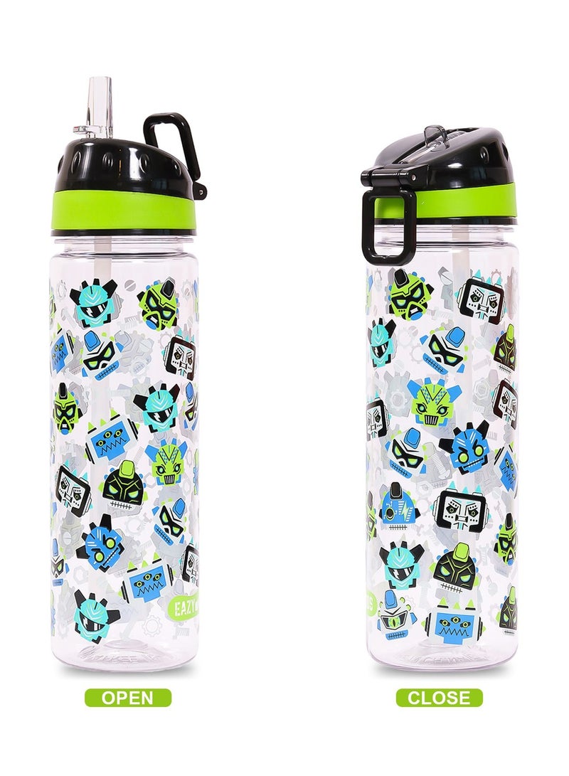 Eazy Kids Tritan Water Bottle w/ Carry handle Gen Z-Black 650ml - Image 4