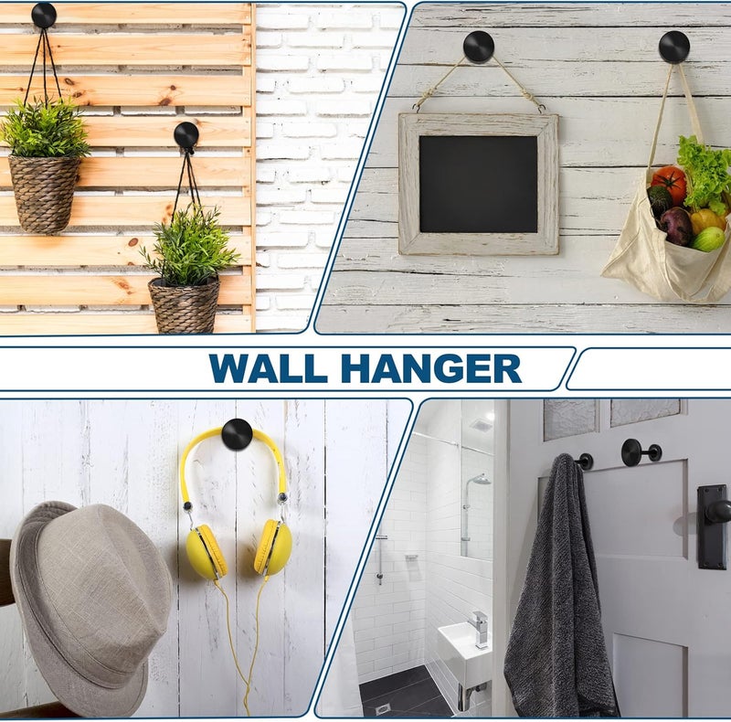 KOLAKO Curtain Holdbacks, Metal Curtain Tie Backs Hooks Wall Mounted Round Medallion Decorative Antique Window Drapery Holder Hangers, Curtains Hold Backs Pair, Black - Image 4