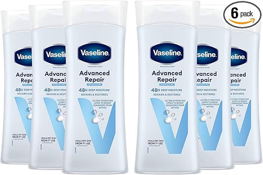 Vaseline Intensive Care Fragrance Free Advance Repair Lotion 400 ml Pack of 6 - Image 1