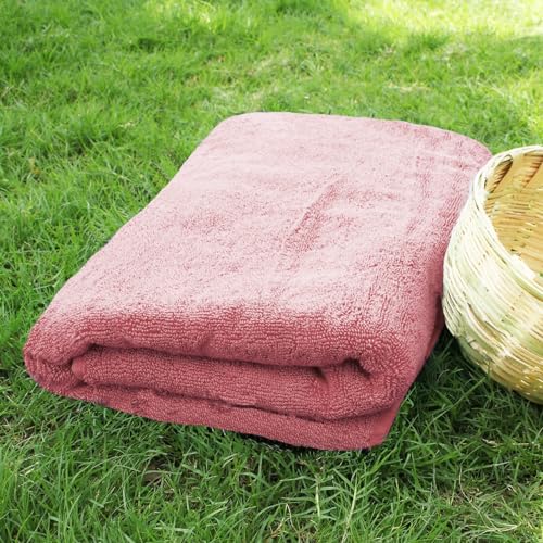 HEELIUM Bamboo Towel Set (2 Bath & 2 Hand Towel Combo) | Towel for Men & Women | Soft, High Absorbency & Antibacterial, 600 GSM, Peach, Iris - Image 5