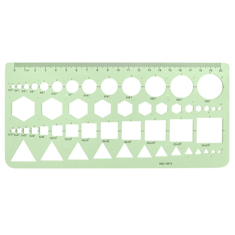 BokWin Circle Templates Measuring Geometry Ruler Geometric Ruler Template for Office and School Building Formwork Drawing Drafting