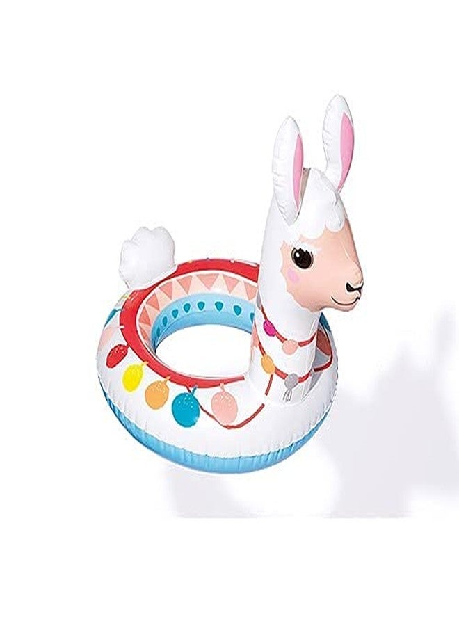 STACKRAID Vehicle Fire Engine Shape Sit Pool Float Tube Boat Beach Water Swimming Pool Tube Inflatable Kiddie Swim Water Ring Swimming Tube Ring for Kids (Llama Ring) - Image 3