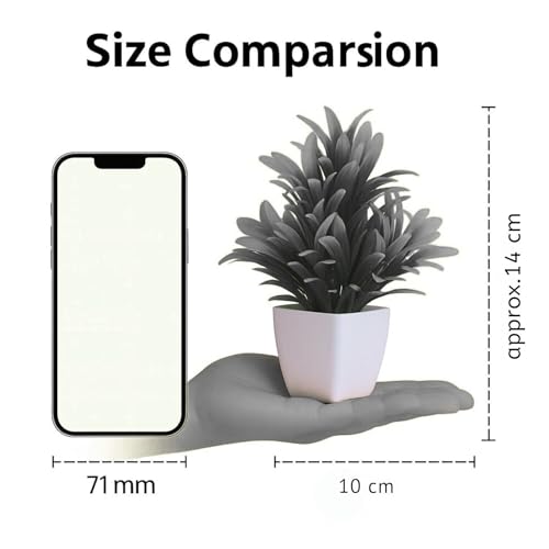 JH Gallery Artificial Flower Pot - Home Decor, Indoor Plants for Home, Decorative Items for Office, Artificial Plants for Decoration, Plastic Flowers for Home Decor (Pack of 6) - Image 4
