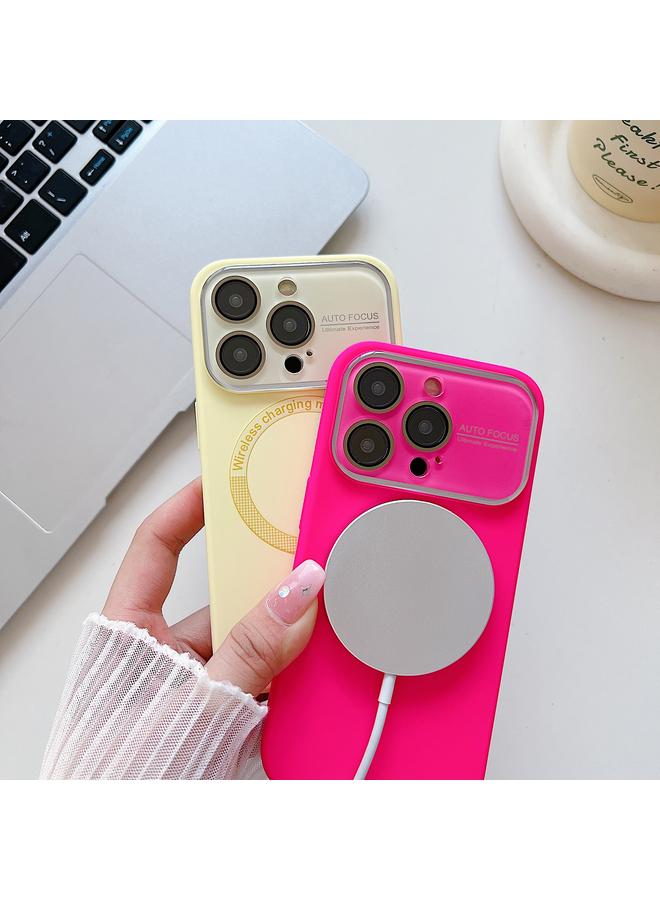 S-TOP Case For iPhone 15 Large Window Acrylic Glass Lens MagSafe Silicone Phone Case - Image 3