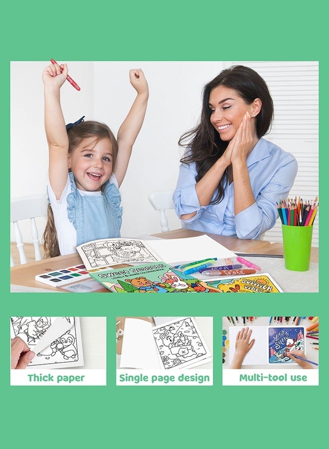 Lemon 40 Pages Children's Doodle Book, for Coloring and Drawing,  Wall Stickable, Thick Paper for Art Fill-In, Perfect for School, Students, Stationery, and Learning Supplies - Image 4