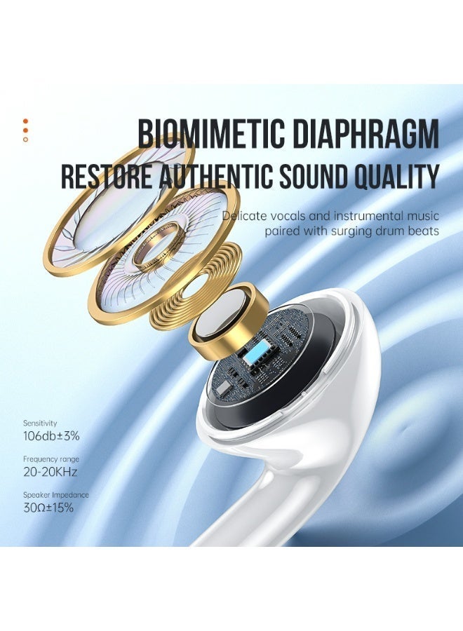 VFAN [DAC Chip] VFAN M20 USB-C Wired Earphones for iPhone 15/16 & Samsung S24/S23 - Hi-Res Audio Headset with Clear Mic & Volume Control - No Latency Gaming & Calls (White) - Image 3