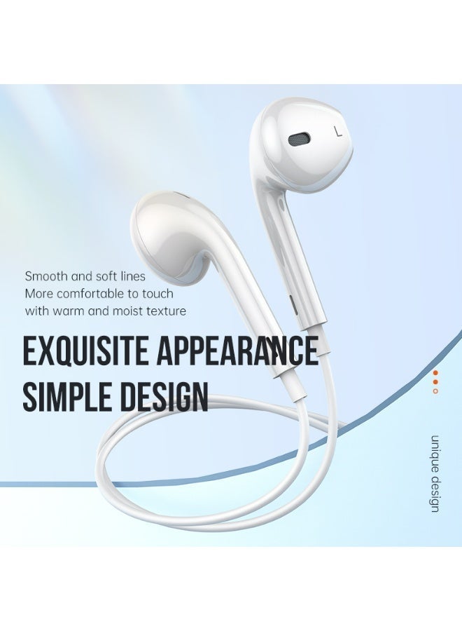 VFAN [DAC Chip] VFAN M20 USB-C Wired Earphones for iPhone 15/16 & Samsung S24/S23 - Hi-Res Audio Headset with Clear Mic & Volume Control - No Latency Gaming & Calls (White) - Image 4