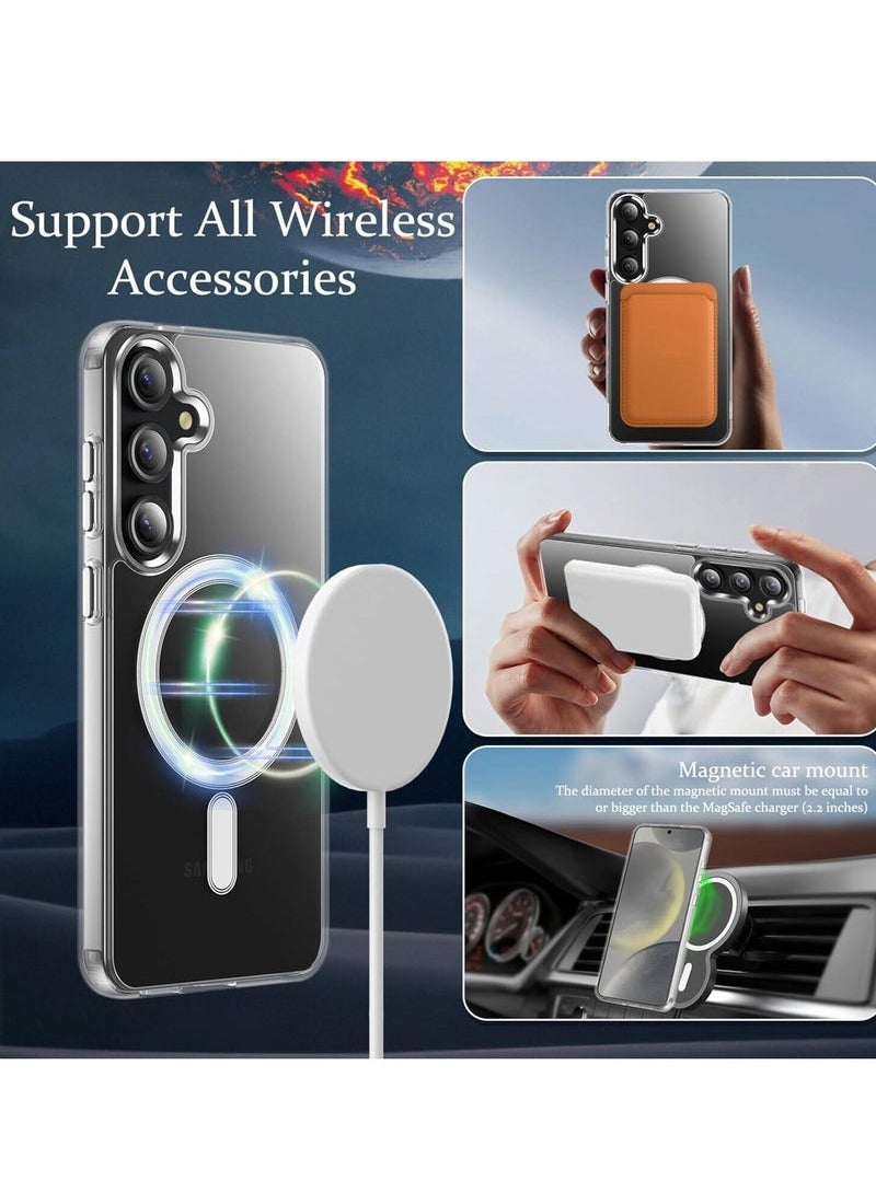 TIGER Samsung Galaxy S24 Clear Magnetic Case Cover | Wireless Charging Compatible | Ultra-Slim & Transparent Design | Shockproof & Scratch-Resistant | Lightweight & Durable Protective Case for Samsung Galaxy S24 5G (6.2-inch) - Image 3