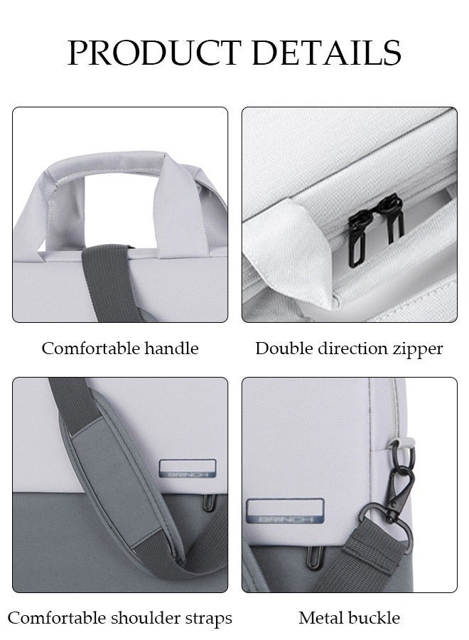 DUNISO 15 Inch Laptop Bag with Multi Compartment Lightweight Laptop Hand Bag Crossbody Bag Travel Business Briefcase Water-Resistant Dust-proof Shoulder Messenger Bag for Men and Women Work Office - Image 4