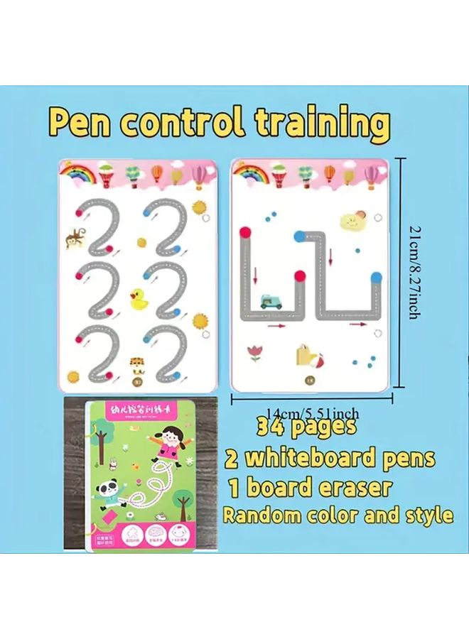 Reusable Magic Practice Notebook 32 Pages Set Whole Brain Development Writing Training - Image 2