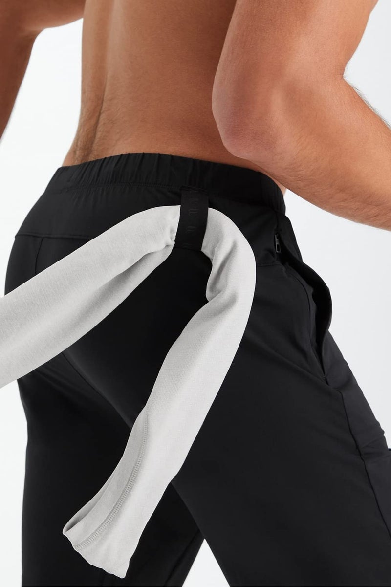 Fabletics Men's The One Jogger, Quick-Dry, Hidden Pockets, Zip Pockets, UPF Protection, Anti-Stink, Lightweight, L/Regular 29 in | 29, Black - Image 5