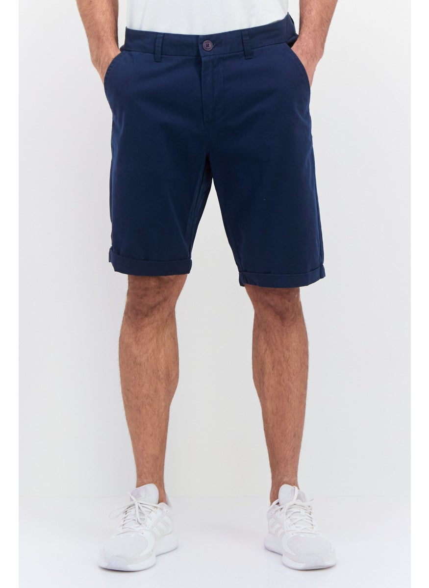 Men Solid Chino Shorts, Navy - pzsku/Z27390E6BD23BA879629FZ/45/_/1737642169/7debc398-469d-422e-b366-8528d4d39b1e