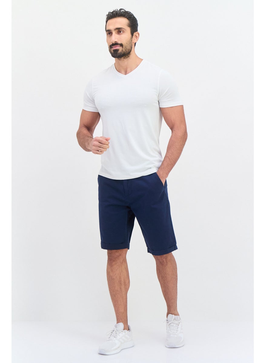 Men Solid Chino Shorts, Navy - pzsku/Z27390E6BD23BA879629FZ/45/_/1737642172/97f7acd4-8cea-47a2-bfec-02f4da3430c9