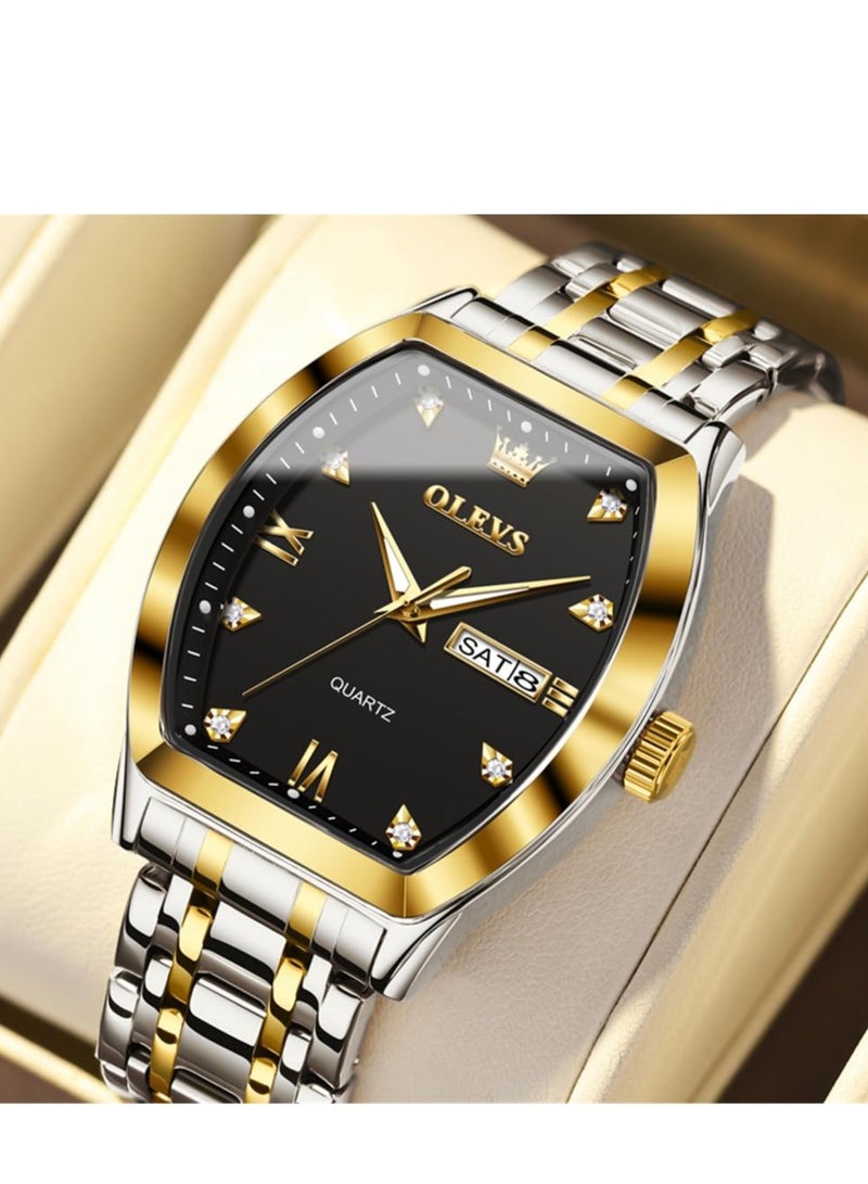 OLEVS Men's Luxury Business Diamond Analog Quartz Watch 5528 - Image 1