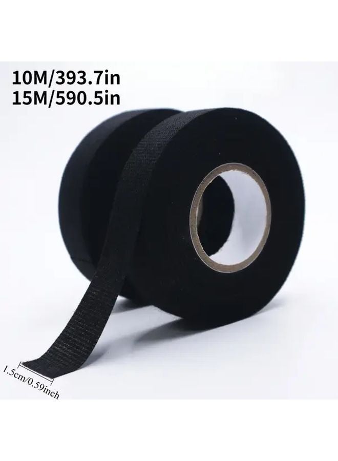 15mm Wide Black Electrical Insulating Tape Heat Resistant Waterproof 590.55 Inch - Image 5