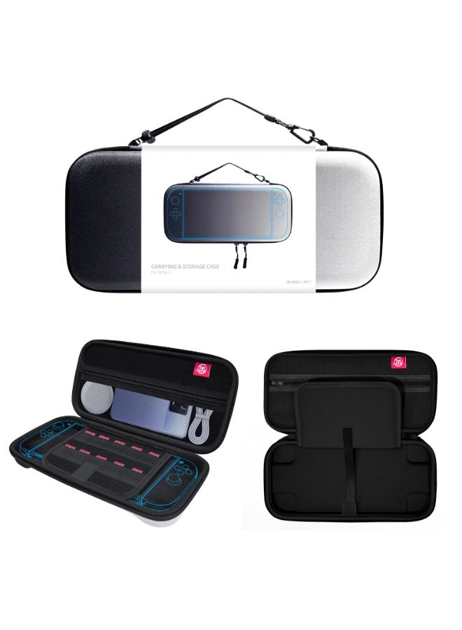JYS Travel case for the Nintendo Switch 2 (2025 model), featuring a waterproof hard-shell design, with a protective hard case that includes accessories and 10 game card slots - Image 2