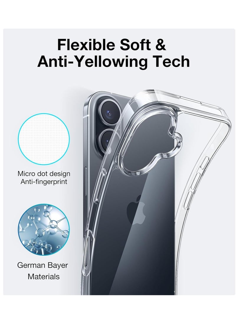 Houmt - iPhone 16 Plus Cover Slim Thin Crystal Clear Soft TPU for iPhone 16 Plus Anti Scratch Drop Protection Shockproof Protective Case for iPhone 16 Plus 6.7 inch - Image 1