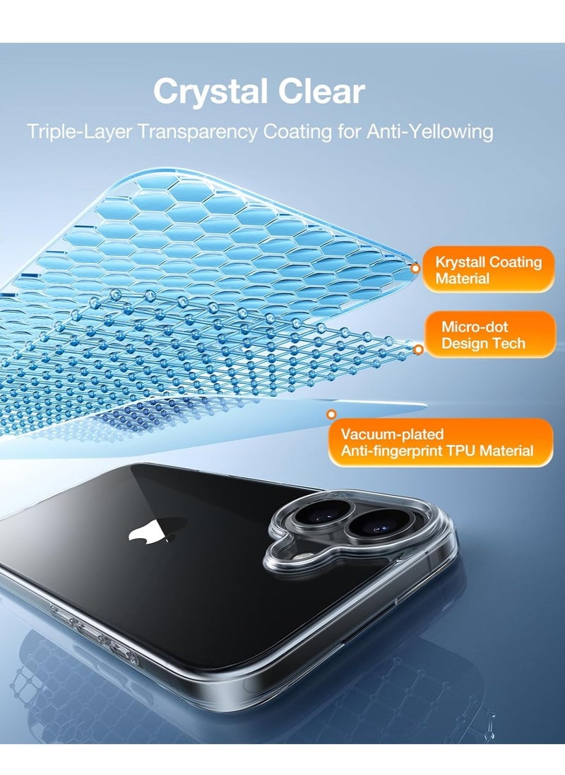 Houmt - iPhone 16 Plus Cover Slim Thin Crystal Clear Soft TPU for iPhone 16 Plus Anti Scratch Drop Protection Shockproof Protective Case for iPhone 16 Plus 6.7 inch - Image 1