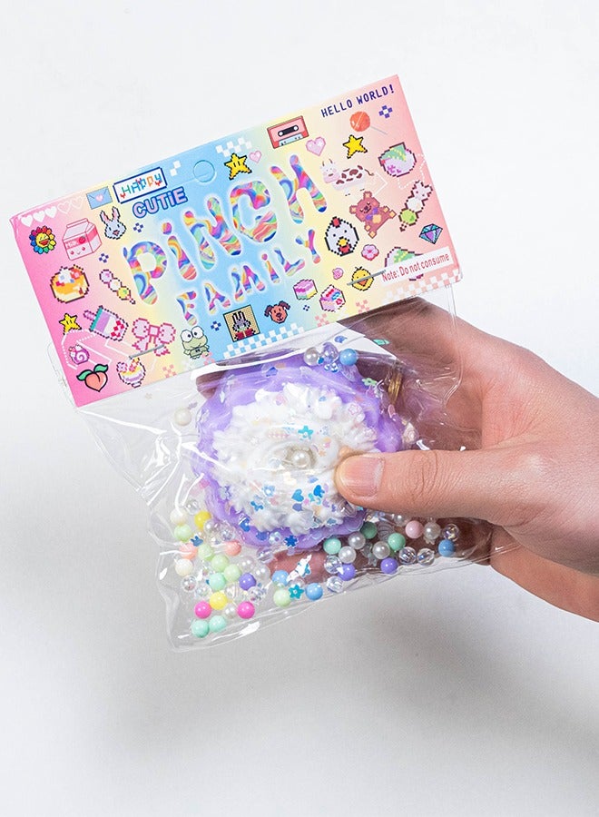 4 Pcs Taba Squishy Kit, Fufu Squishy Cute PVC Sensory Toys, Stress Relieving Fur Ball OPP Packaging Gifts, Sticky Squishy Squeeze Toys, Party Birthday Gifts - Image 3