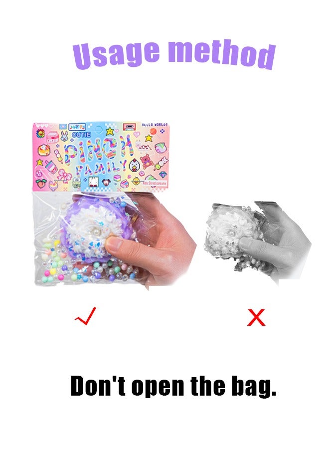 4 Pcs Taba Squishy Kit, Fufu Squishy Cute PVC Sensory Toys, Stress Relieving Fur Ball OPP Packaging Gifts, Sticky Squishy Squeeze Toys, Party Birthday Gifts - Image 2