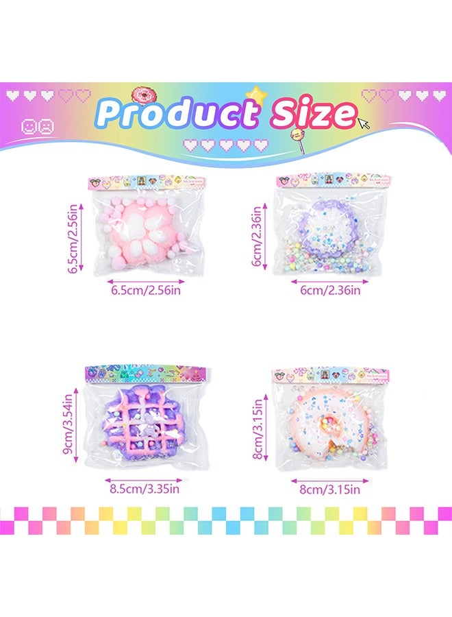 4 Pcs Taba Squishy Kit, Fufu Squishy Cute PVC Sensory Toys, Stress Relieving Fur Ball OPP Packaging Gifts, Sticky Squishy Squeeze Toys, Party Birthday Gifts - Image 4