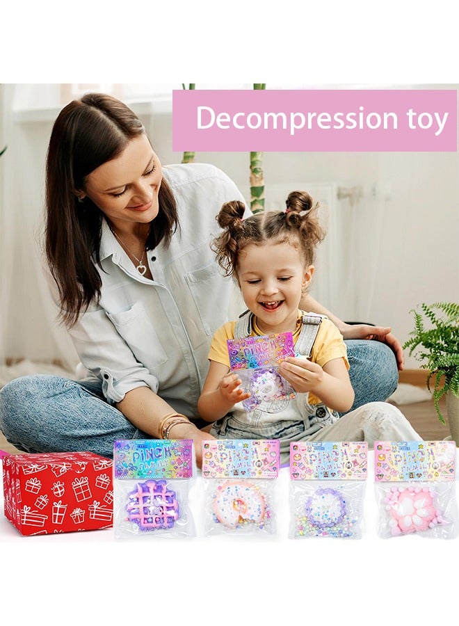 4 Pcs Taba Squishy Kit, Fufu Squishy Cute PVC Sensory Toys, Stress Relieving Fur Ball OPP Packaging Gifts, Sticky Squishy Squeeze Toys, Party Birthday Gifts - Image 5